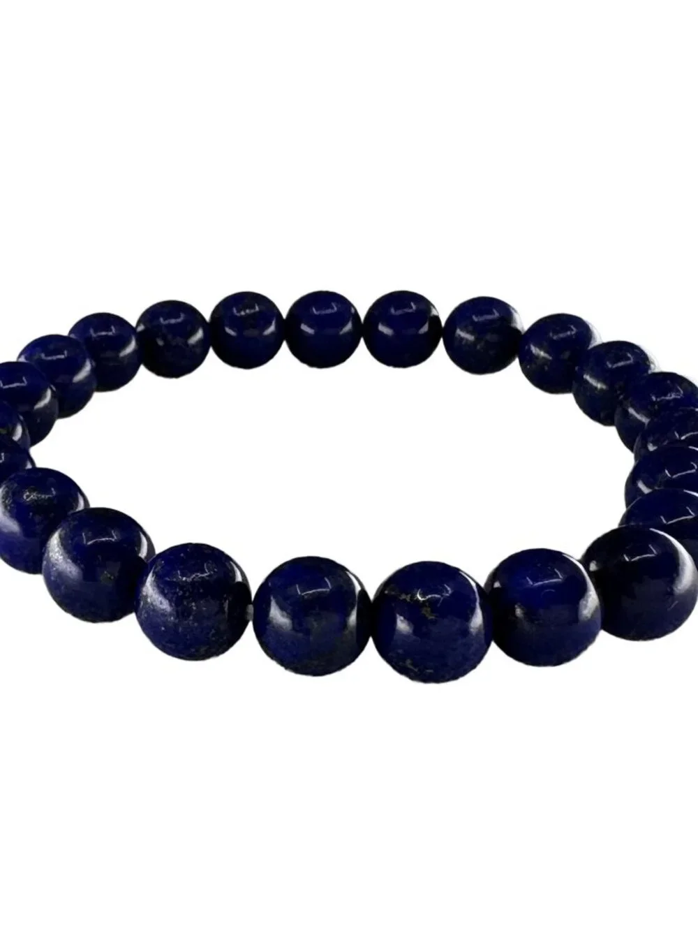 Royal Blue Natural Lapis Lazuli Beads Bracelet 8mm Certified 19.43g 6.5